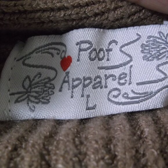 POOF Apparel Brown V-Neck Button Front Sweater Vest ~ Women's Juniors Size Large - Picture 9 of 9